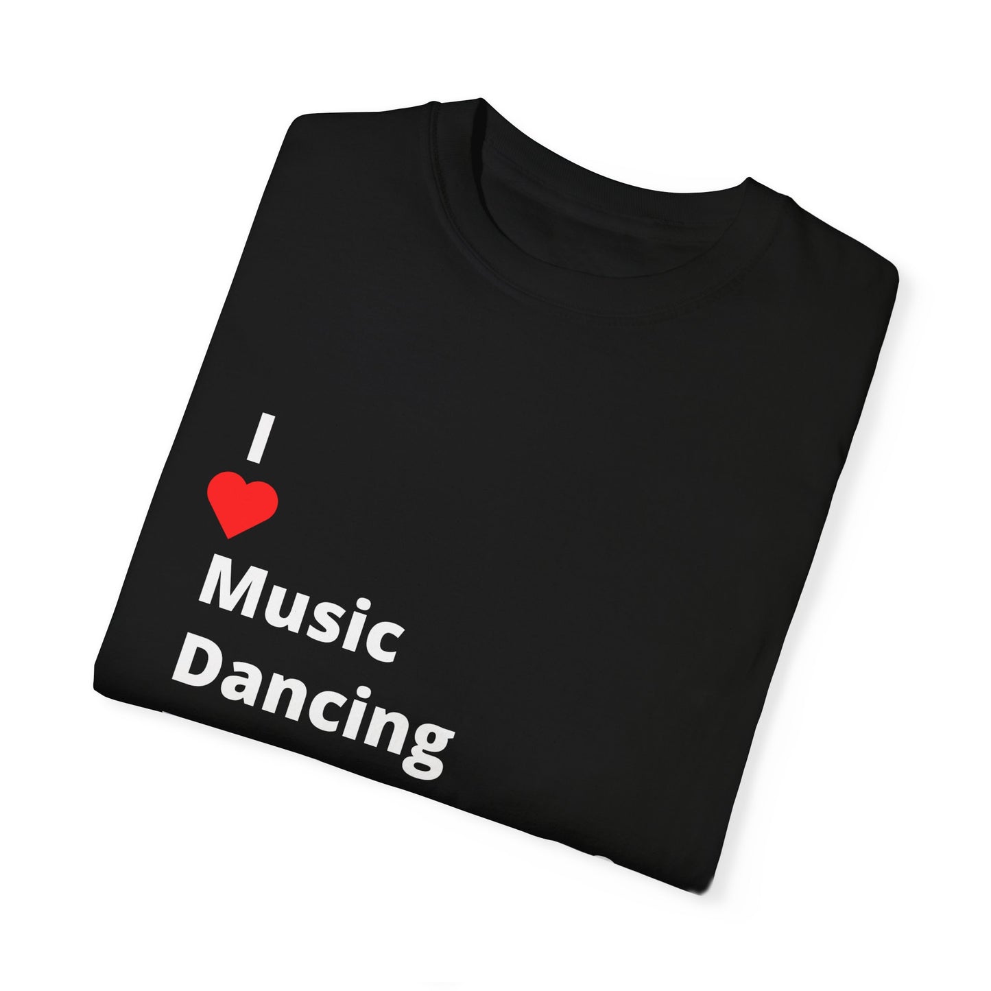 I ❤️ Music Dancing Mushrooms & Art. A festival-ready tee for those who vibe with music, art, and…other recreational activities. 🎶🌿