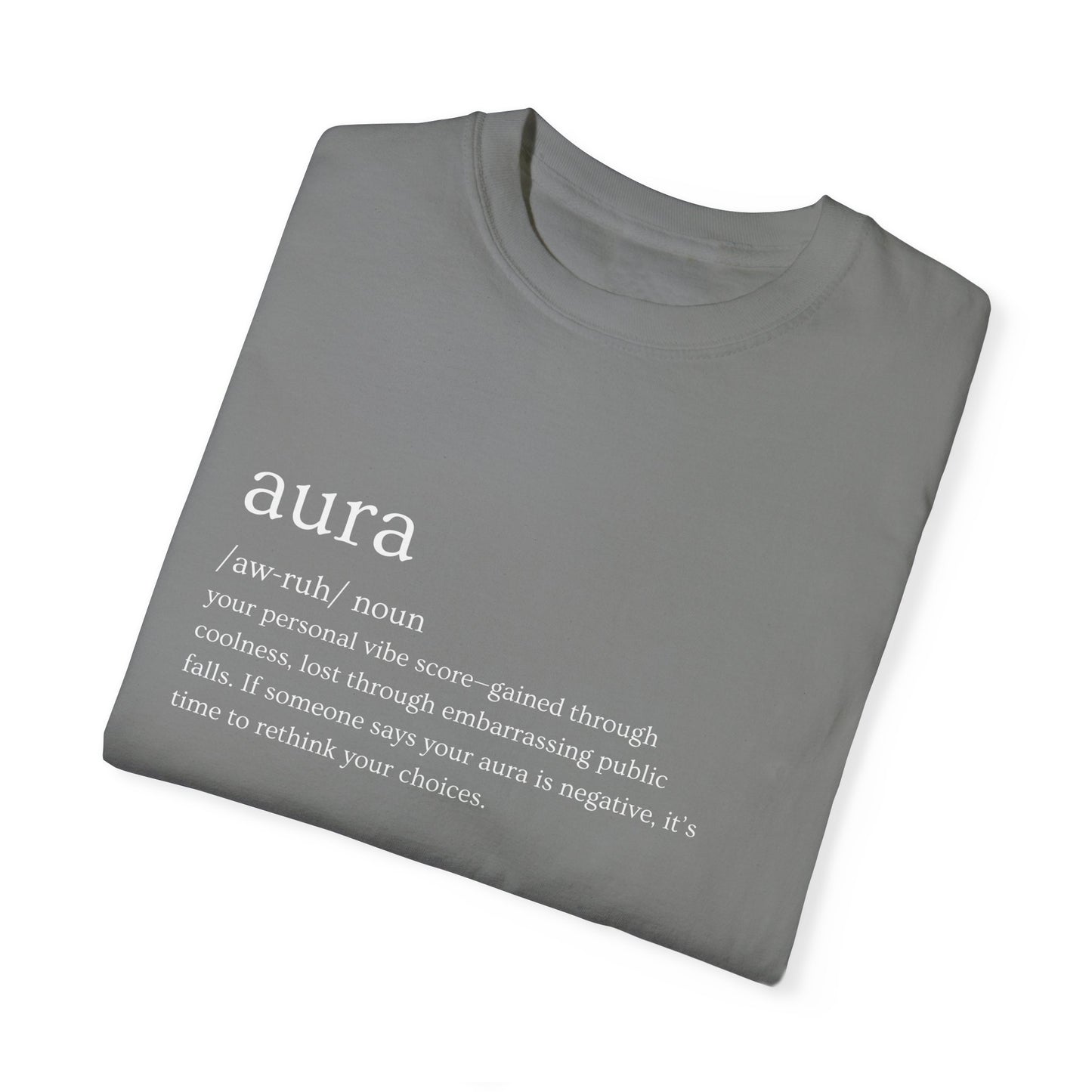 "Aura" Definition Tee – Your Vibe Score, Certified