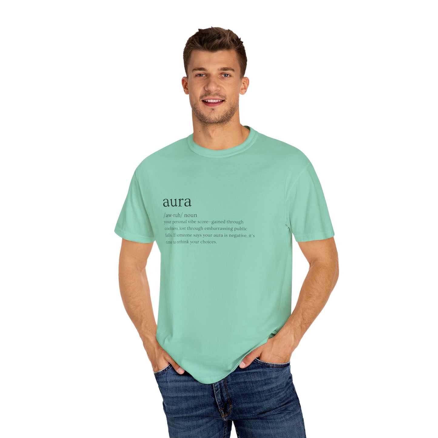 "Aura" Definition Tee – Your Vibe Score, Certified