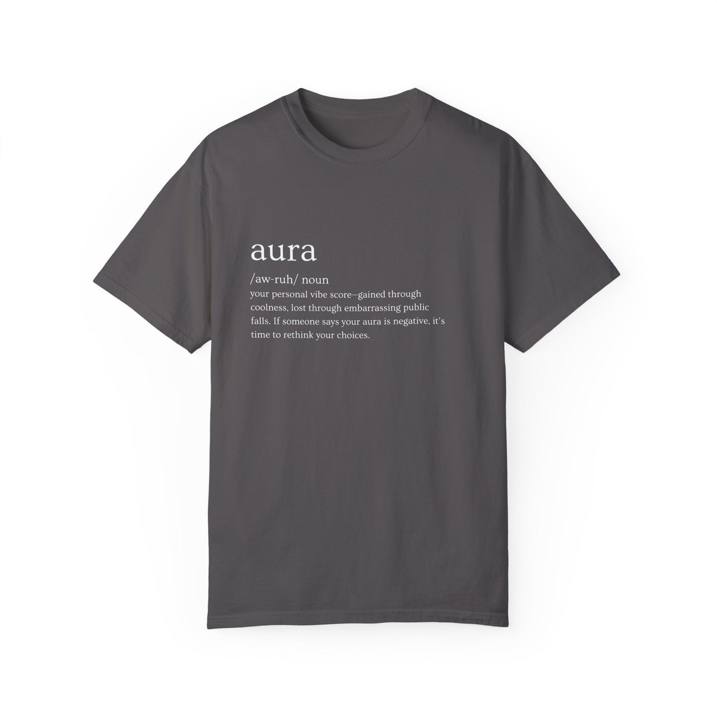 "Aura" Definition Tee – Your Vibe Score, Certified