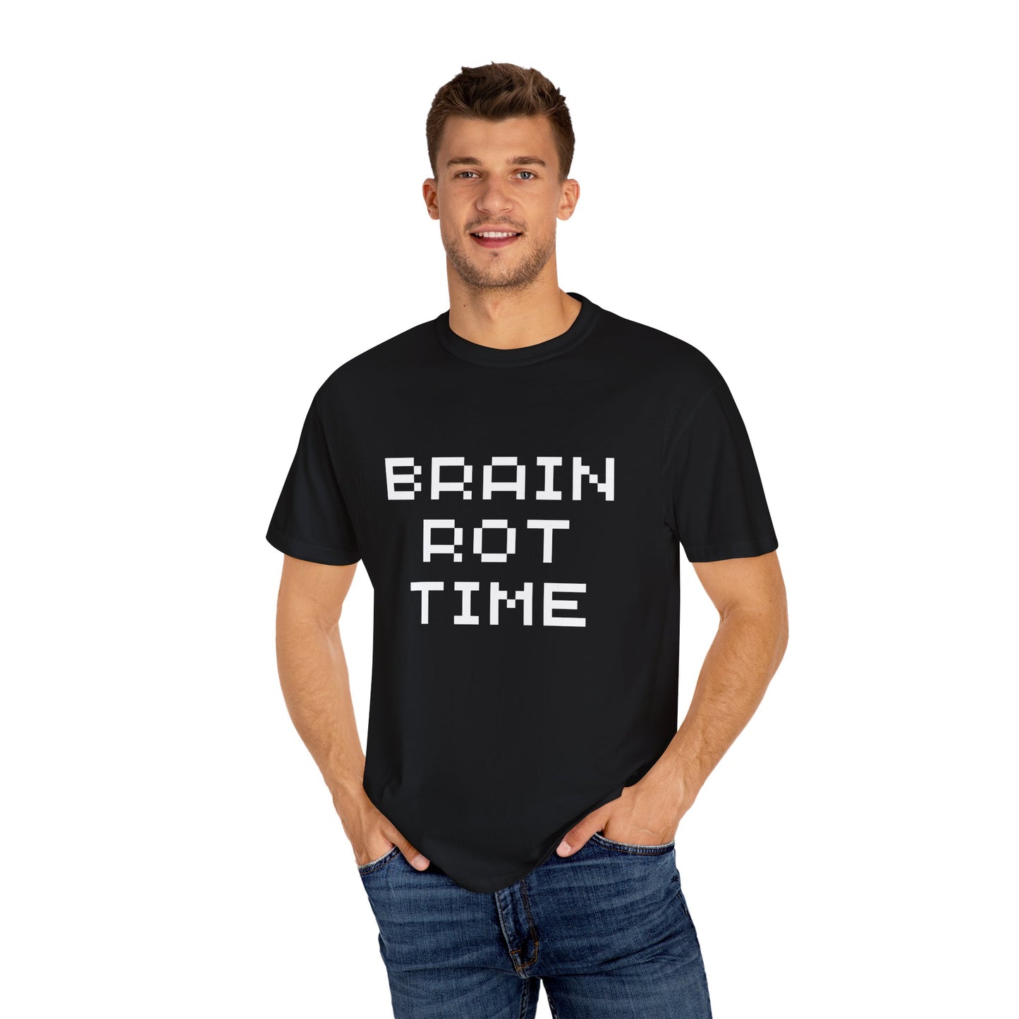 💾🧠⚰️"Brain Rot Time" Tee – Zero Thoughts, Maximum Vibes💾🧠⚰️