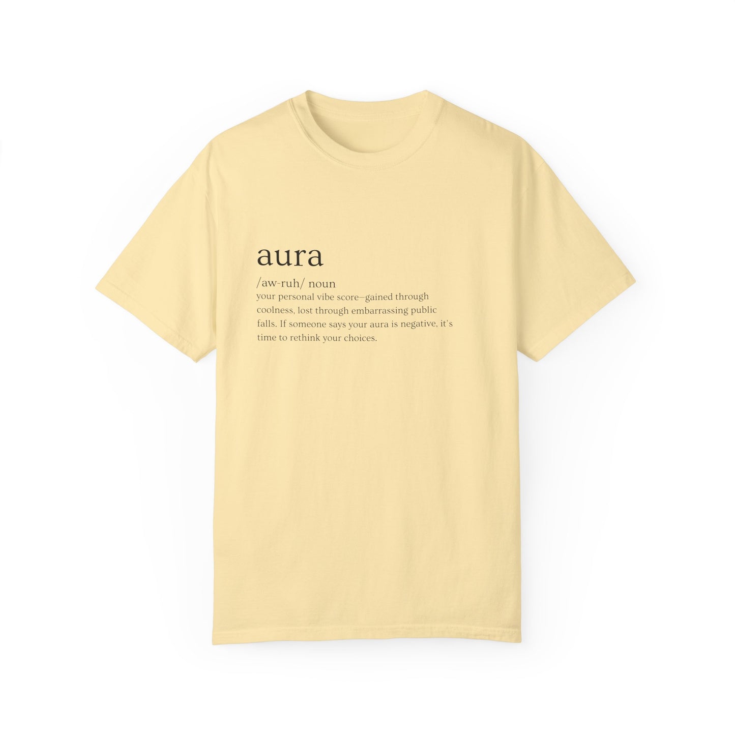 "Aura" Definition Tee – Your Vibe Score, Certified