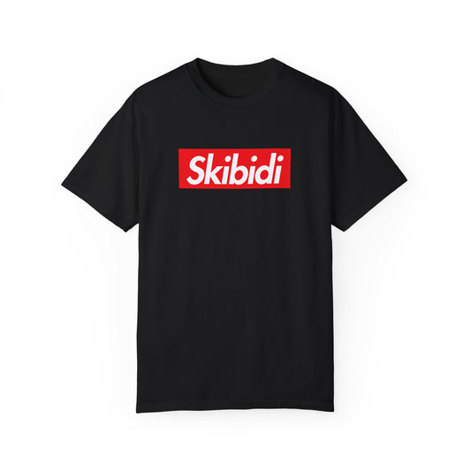 Skibidi Drip Red Box Logo Tee – Hype Level 100