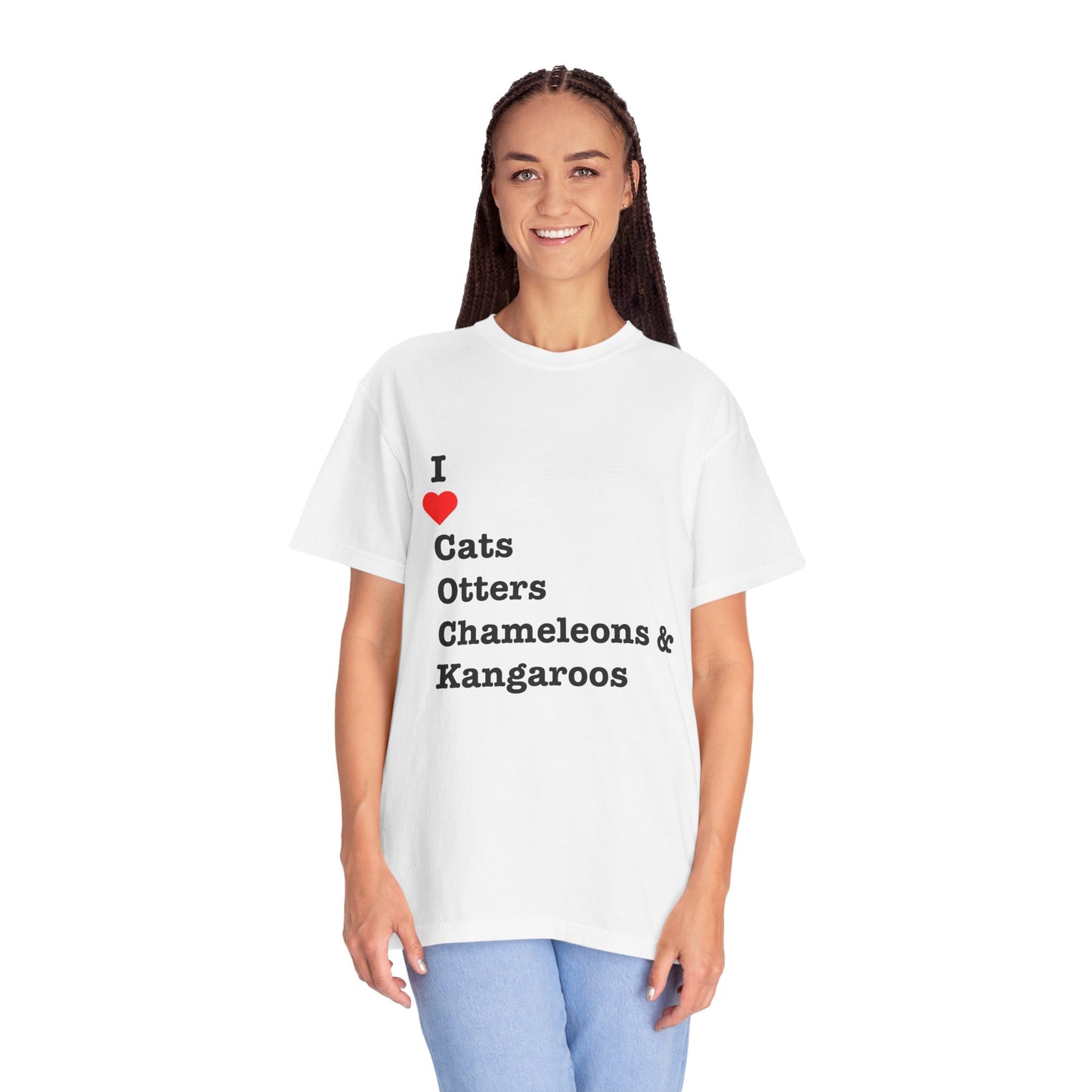 I ❤️ Cats Otters Chameleons & Kangaroos (C.O.C.K). For animal lovers… or those who love a well-placed acronym. 🐱🦦🐍🦘